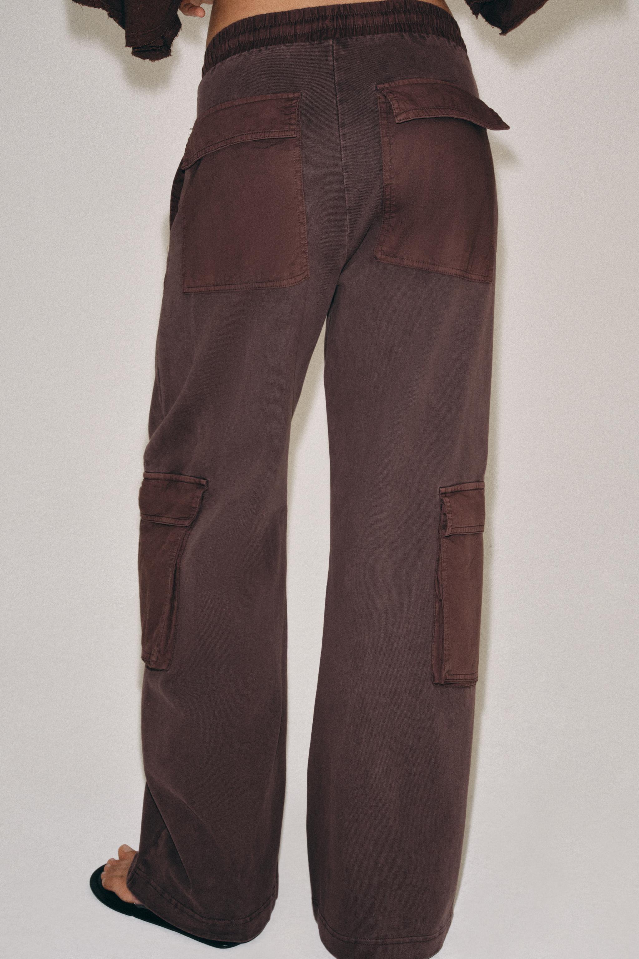 PANTALON CARGO EFFET DÉLAVÉ