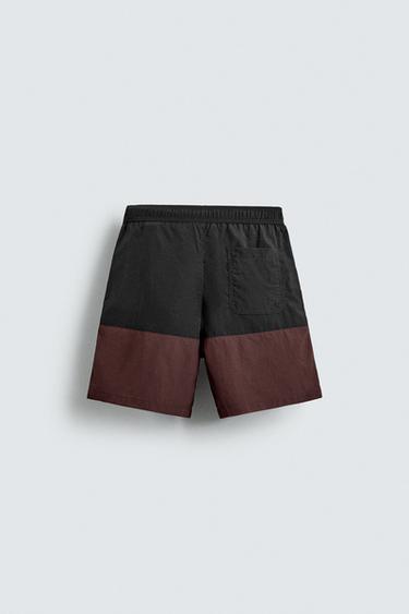 COLOUR BLOCK LONG SWIMMING TRUNKS - various by Zara - Image 7