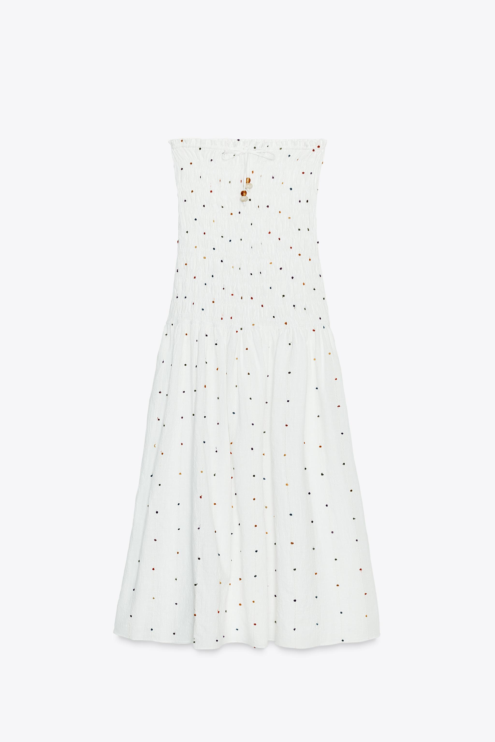 POMPOM MIDI DRESS