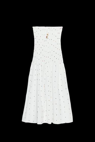 MIDI-KLEID MIT BOMMELN - Bunt von Zara - Bild 0