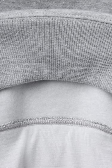 VARSITY DOUBLE HEM HOODIE - Grey marl by Zara - Image 3