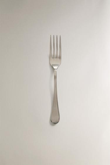 Zara SHINY STEEL SERVING FORK - 青灰色 - 圖片 0