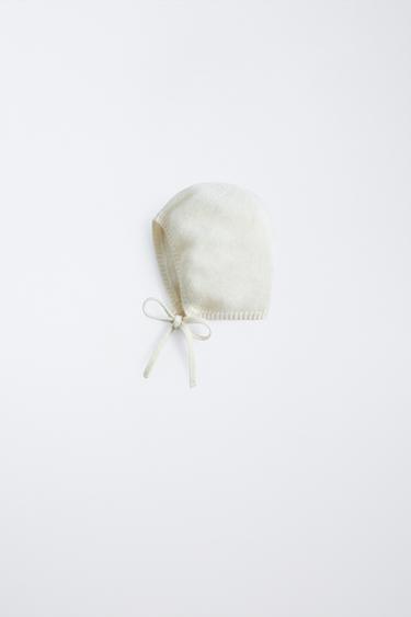 100% CASHMERE BONNET - Ecru by Zara