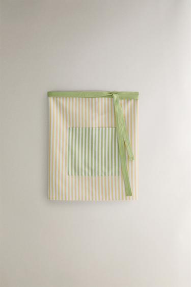 TABLIER DE CUISINE COTON RAYURES GLACES - Verdâtre de Zara