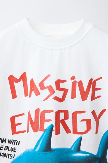 SHARK PRINT T-SHIRT - White by Zara - Image 2