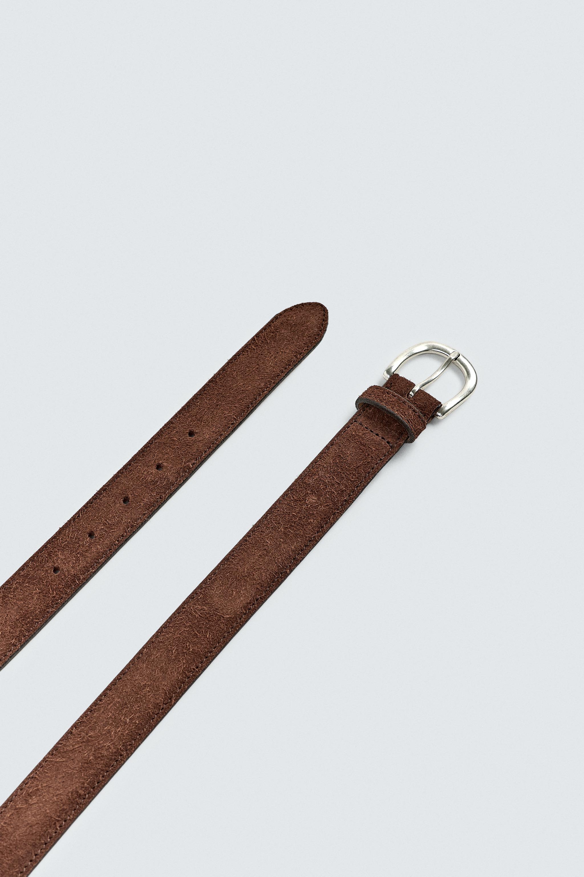 LIMITED EDITION SPLIT LEATHER BELT - Brown | ZARA United States display picture 1