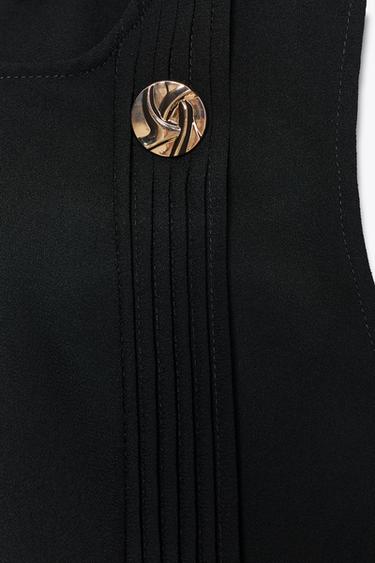 TOP PLIS NERVURÉS FOURNITURE - Noir de Zara - Image 8