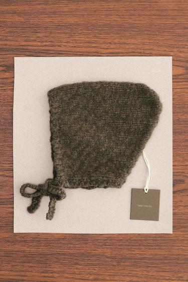 ZARA TIMELESS - WOOL BONNET - Dark khaki by Zara