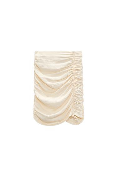 DRAPED MINI SKIRT