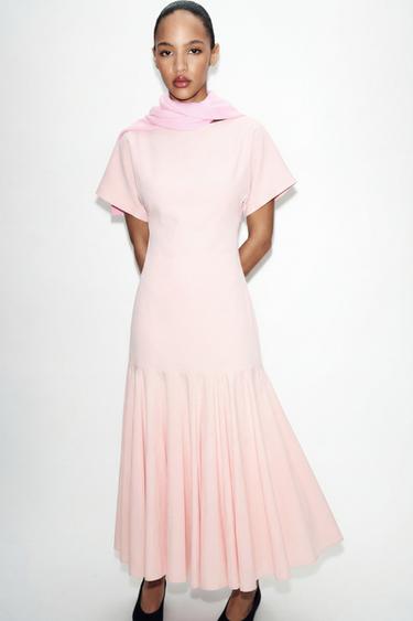 INTERLOCK BLEND DRESS - Pastel pink by Zara