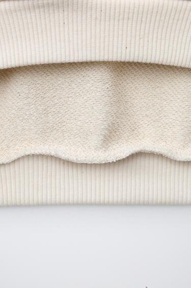 SWEAT POCHE CROCHET - Écru de Zara - Image 3