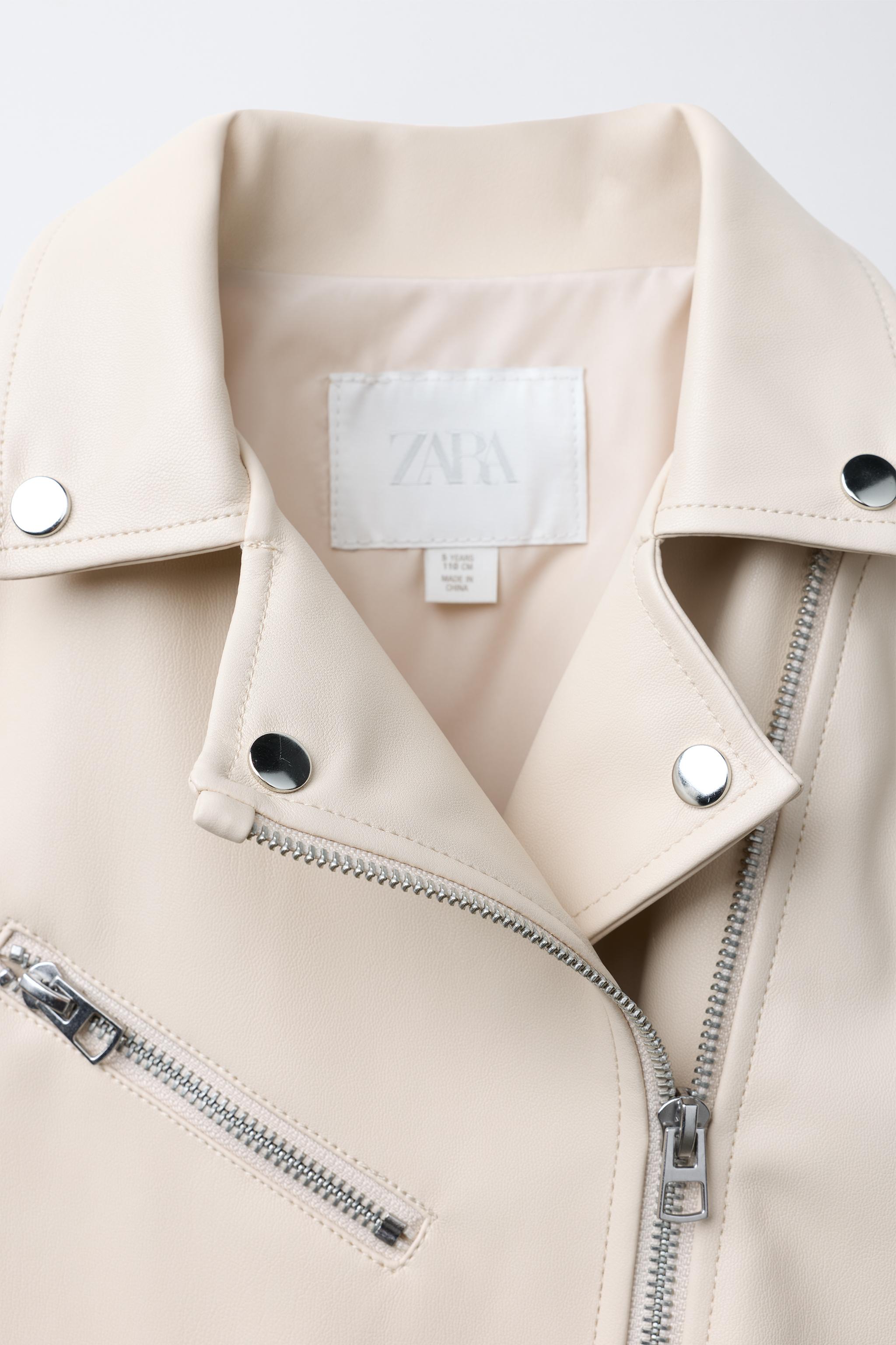 FAUX LEATHER BIKER JACKET - Ecru | ZARA United States