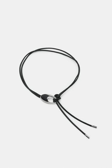 100% LEATHER DOUBLE CORD BELT — Black 2