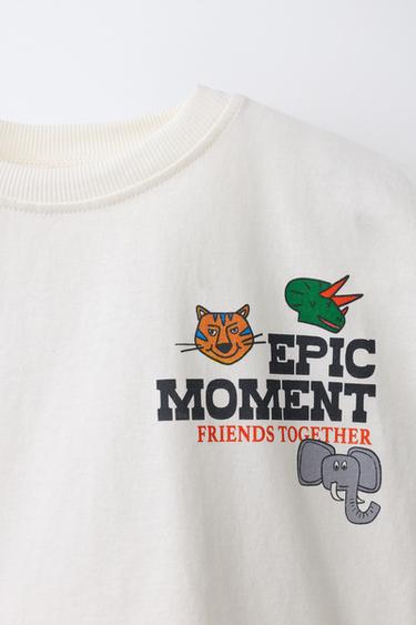 T-SHIRT À IMPRIMÉ ANIMAUX ZOO - Écru de Zara - Image 2