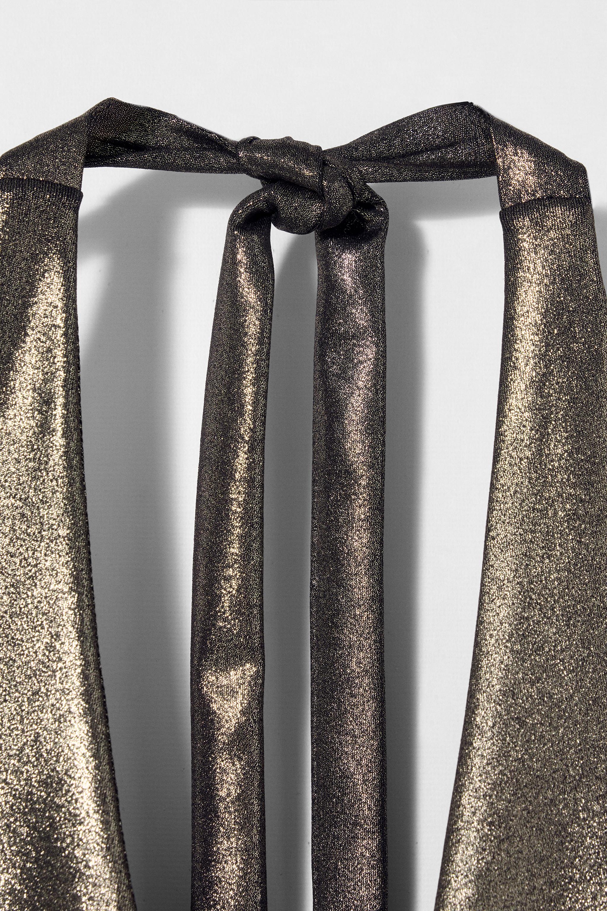 【ZARA×Kate Moss】メタリックホルターボディスーツ 3208/819 METALLIC HALTER BODYSUIT KATE MOSS X ZARA - Matte gold