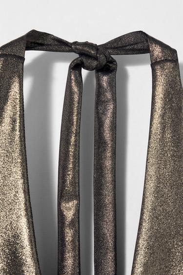 BODY ENCOLURE AMÉRICAINE MÉTALLISÉ KATE MOSS X ZARA - or-mate de Zara - Image 3