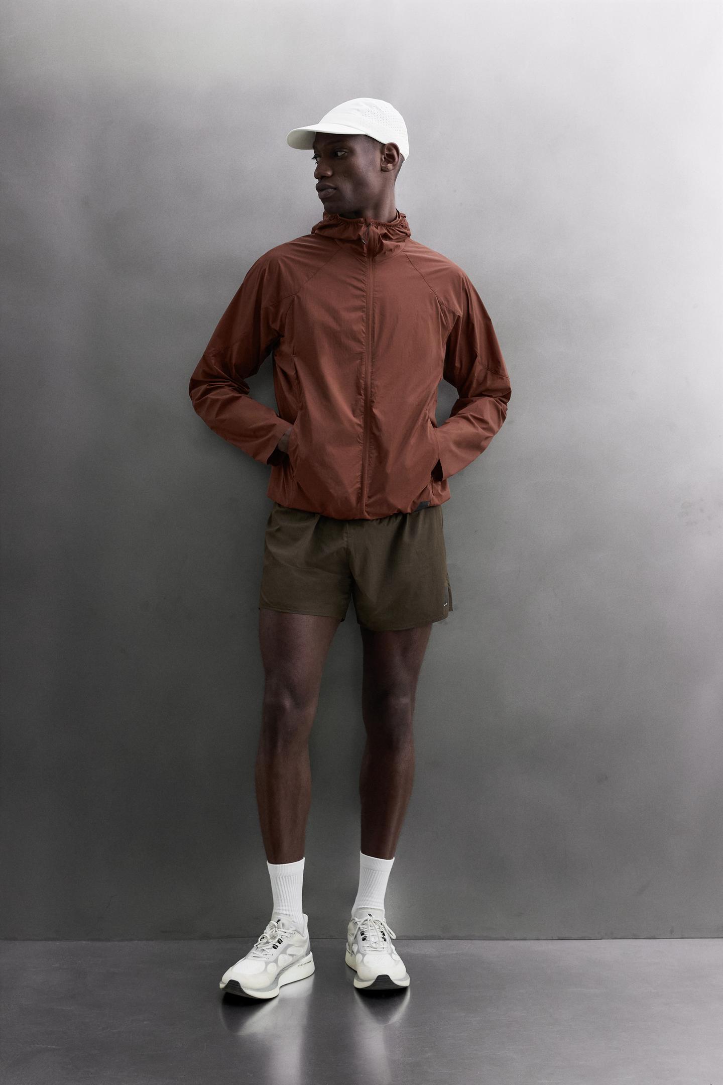 Мужские шорты Zara 5" Running, цвет: Коричневый — фото 1