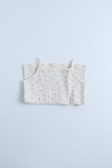 ZARA TIMELESS - THREE-PACK OF POINTELLE FLORAL T-SHIRTS - Multicoloured by Zara - Image 1