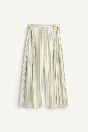 Zara LIMITED EDITION STRIPED PAJAMA PANTS - striped