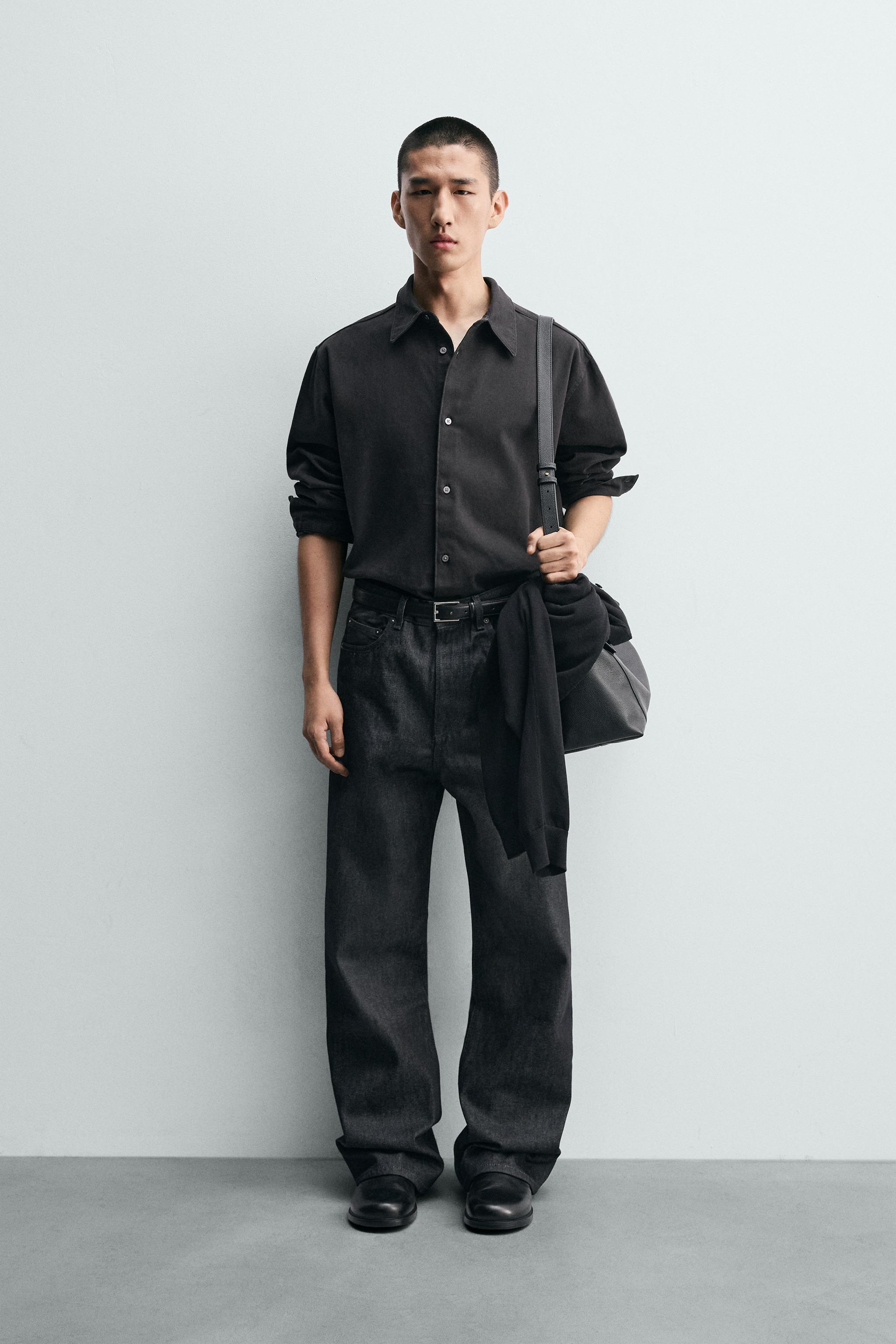 ルーズFLAREフィットデニムパンツ - インディゴブルー | ZARA Japan / 日本