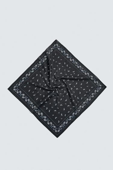 Zara BANDANA S KAŠMIRSKIM UZORKOM – Crna
