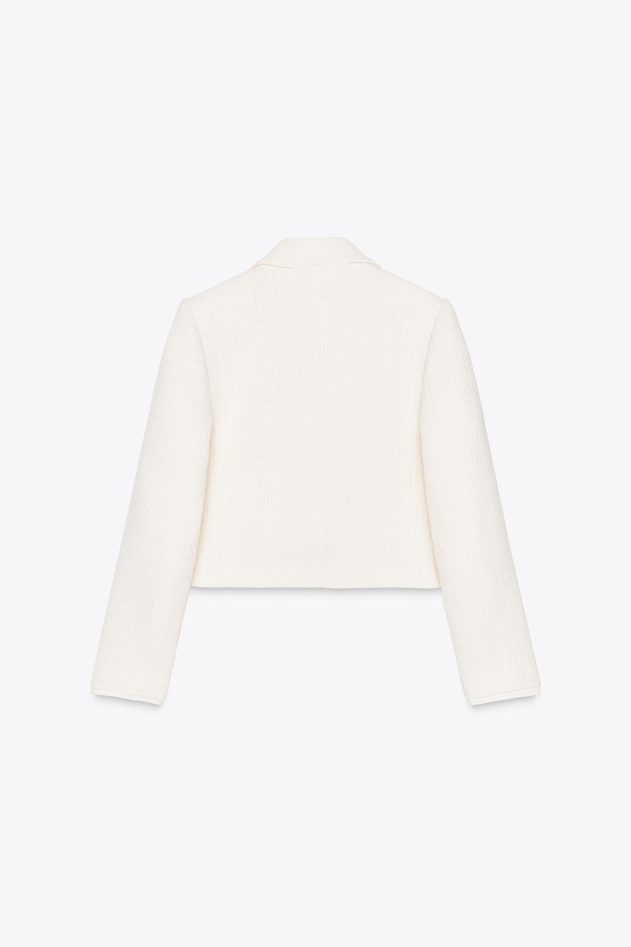 お歳暮 時期 ZARA | エクリュ - リボン付きテクスチャードブレザー Japan 日本 / ジャケット・アウター