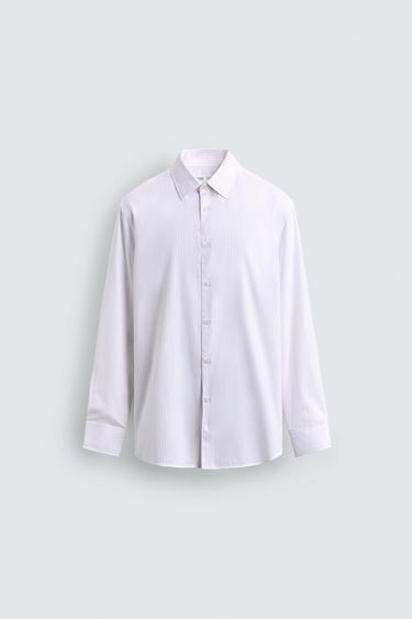 CHEMISE STRUCTURÉE EASY CARE - Blanc / Rose de Zara