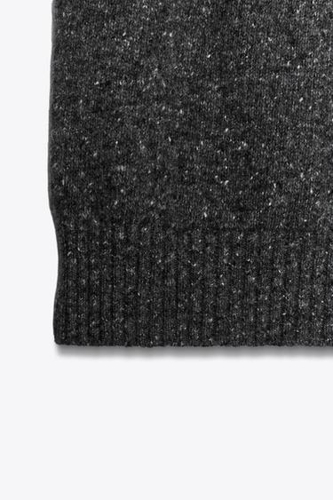 TOP À ENCOLURE AMÉRICAINE AVEC LAINE - Gris anthracite de Zara - Image 8