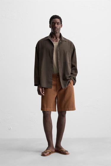 OVERSIZED FIT SHIRT - Chocolate by Zara - Image 0