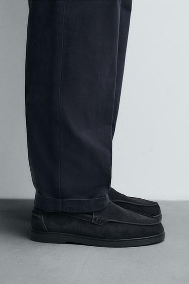 ПОВСЯКДЕННІ ШКІРЯНІ ЛОФЕРИ - Синій Zara - Зображення 0