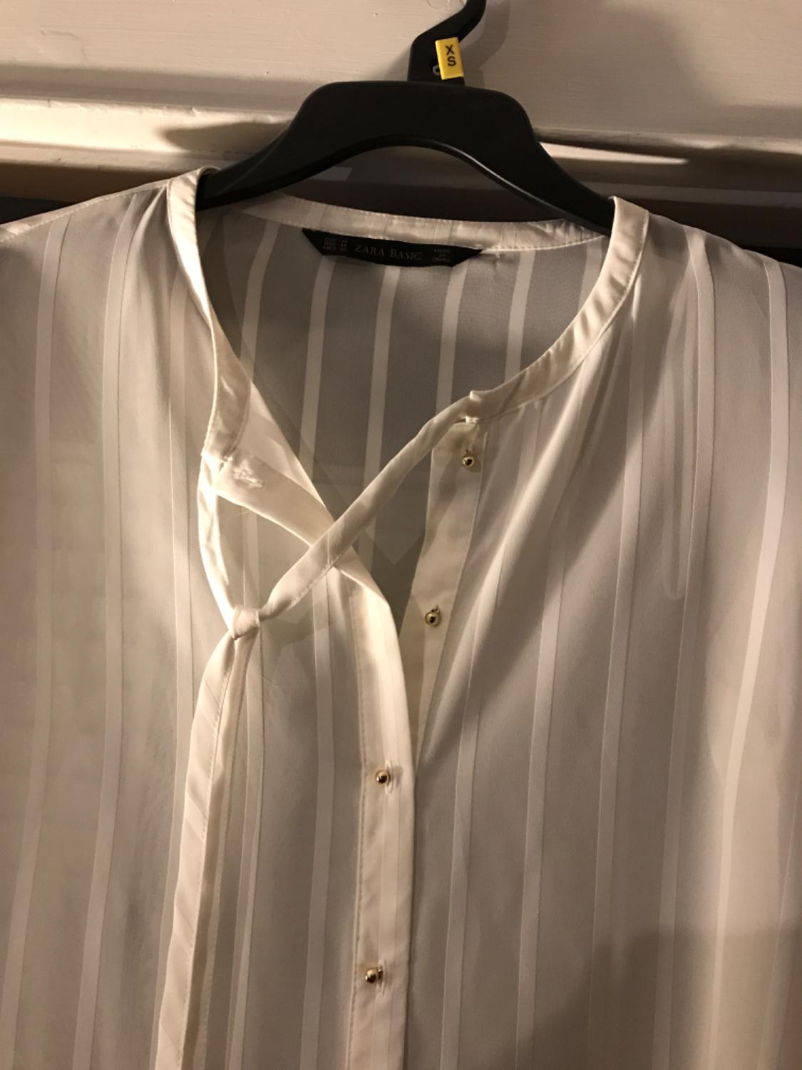 SHEER TIE NECK BLOUSE - Image 2