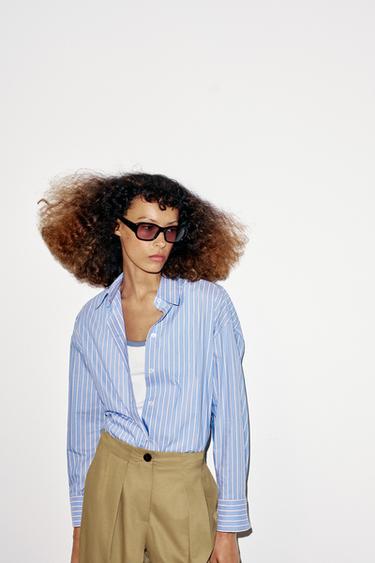 PANTALONI BARREL CON PINCE - Kaki di Zara