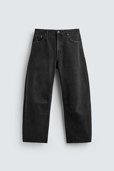 מכנסי Barrel Fit - שחור של Zara
