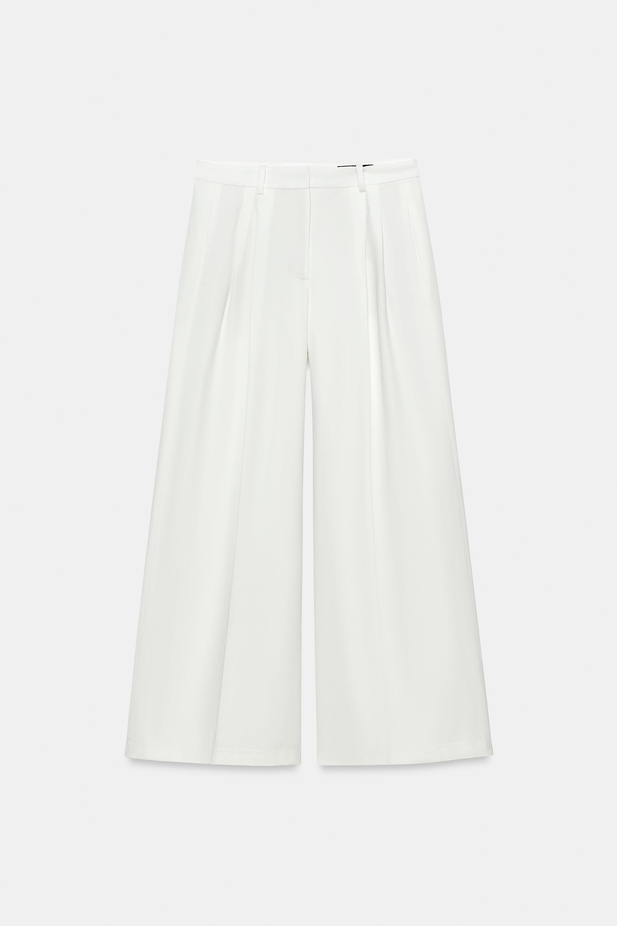 Zara ZW COLLECTION PİLİLİ GENİŞ PAÇA PANTOLON görsel 8