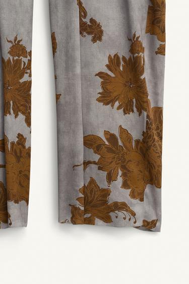 PANTALON FLUIDE COUPE DÉCONTRACTÉE - Imprimée de Zara - Image 8