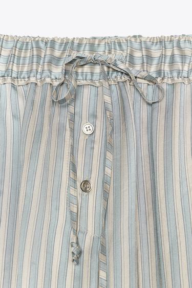 STRIPED PYJAMA TROUSERS ZW COLLECTION - striped by Zara - Image 9