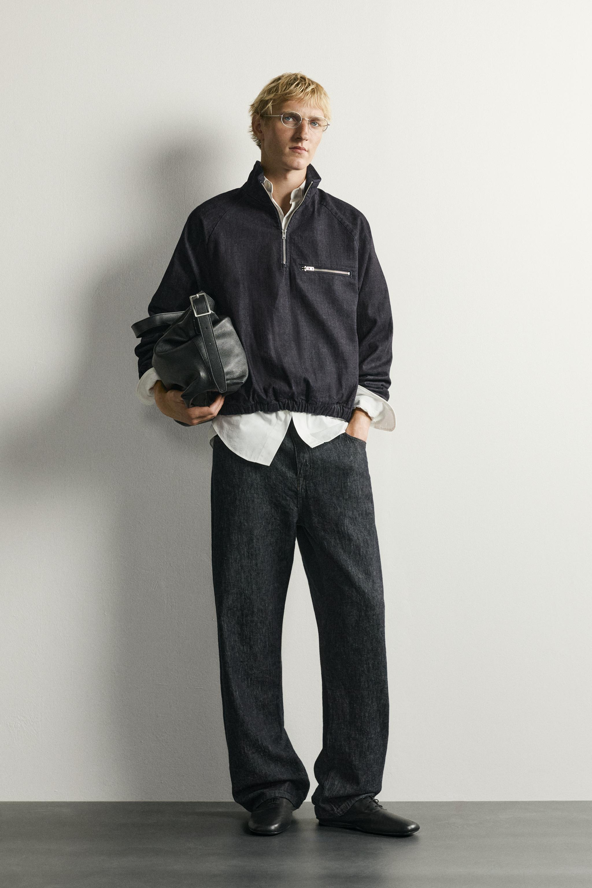 RELAXED-FIT DENIM PULLOVER - Indigo | ZARA United States