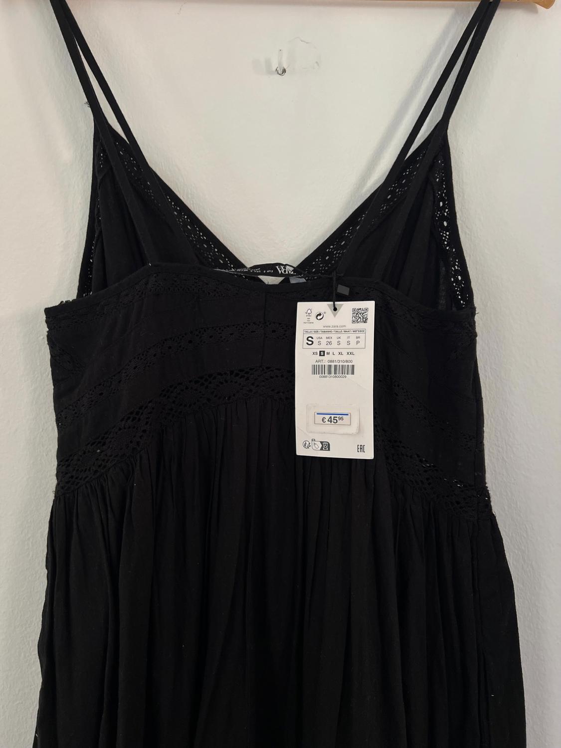 MIDI DRESS WITH LACE TRIM - Image 4