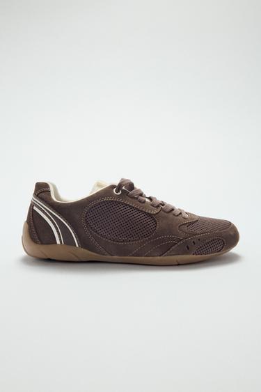 COLOURED RUNNING TRAINERS - Brown by Zara