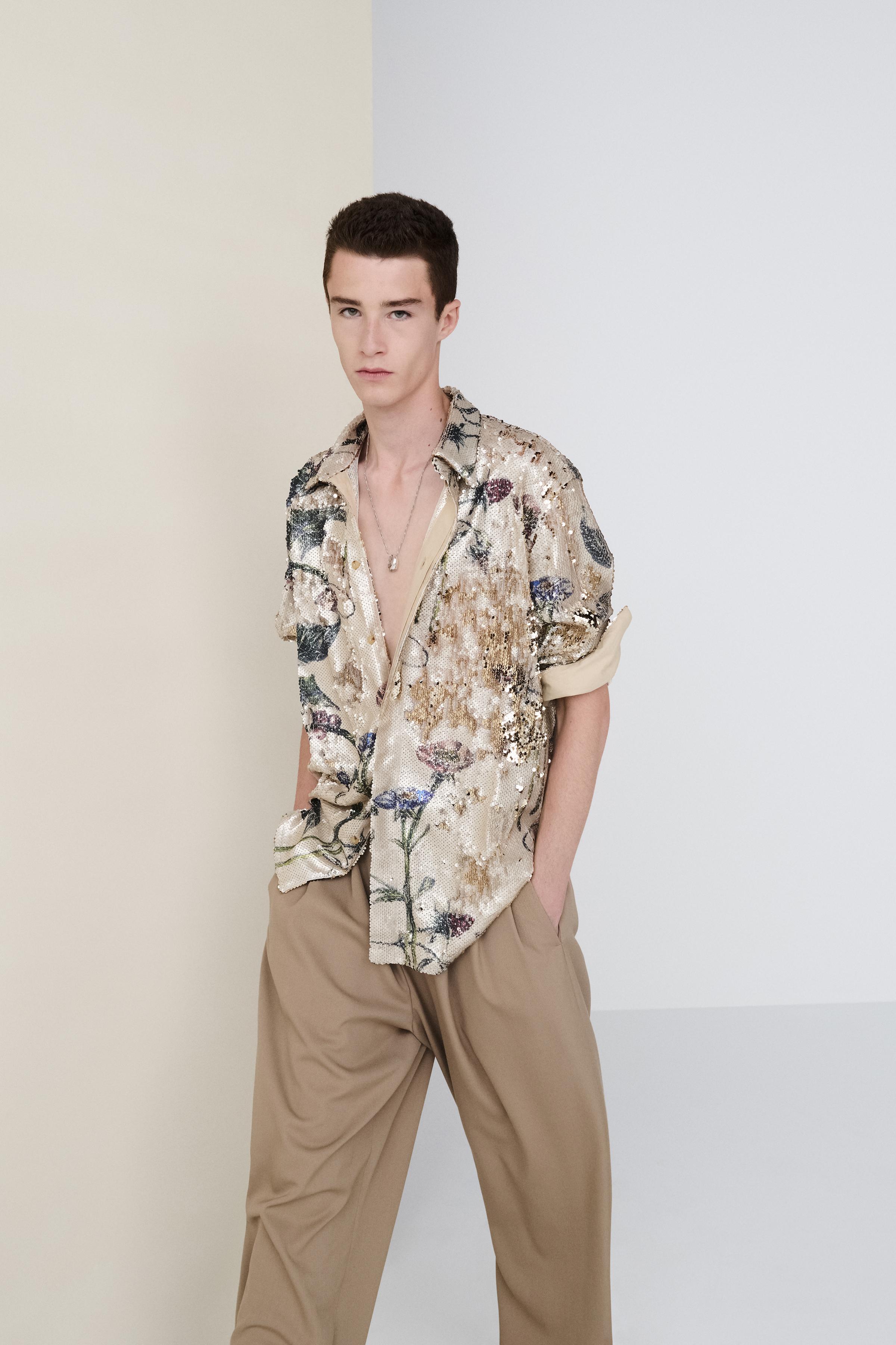 CHEMISE IMPRIMÉE À PAILLETTES