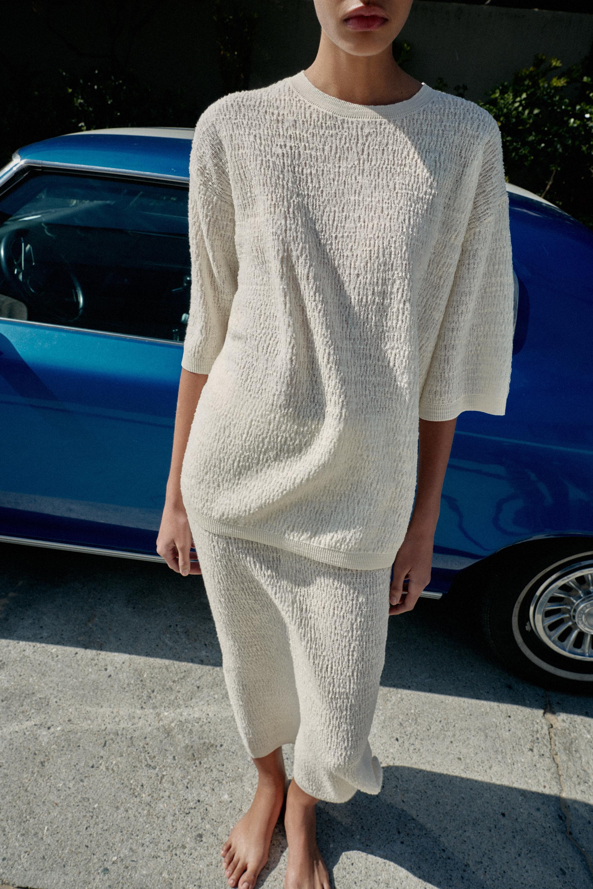 TOP OVERSIZE EN MAILLE STRUCTURÉ