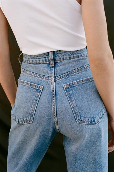 TRF MOM FIT HIGH-WAIST JEANS - Blue by Zara - Image 2