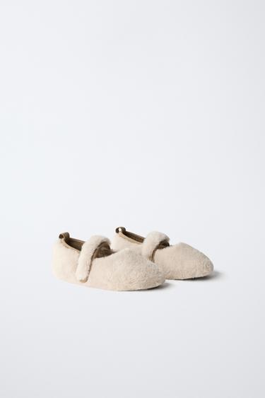 BAILARINA FORRADA - Blanco Crudo de Zara