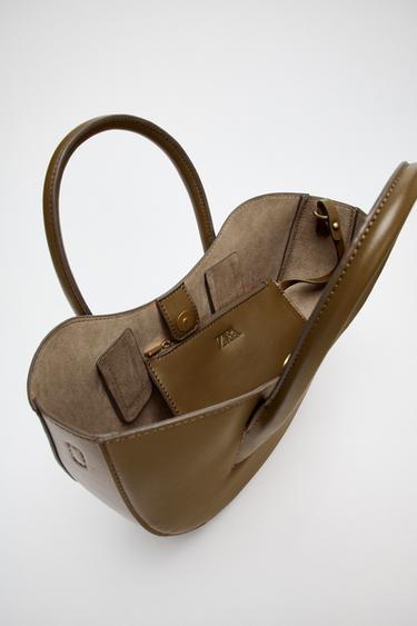 OVAL MINI TOTE BAG - Green by Zara - Image 3