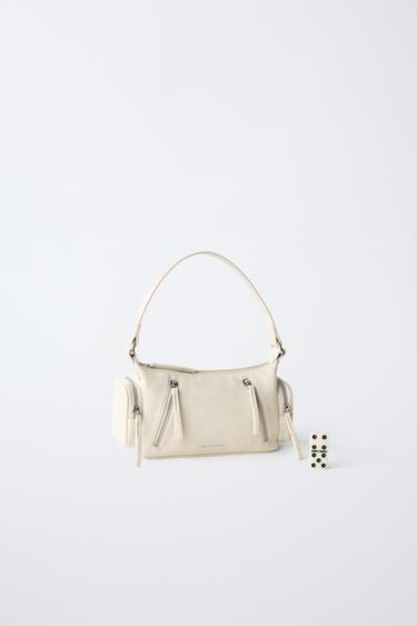 ZIPPED HANDBAG - Ecru White by Zara - Image 5
