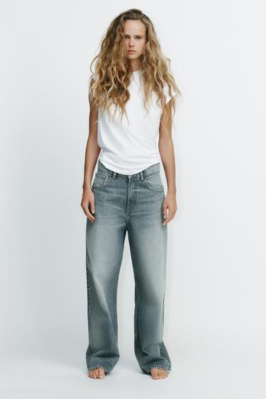 JEANS RELAXED OVERSIZE TIRO ALTO - Azul de Zara