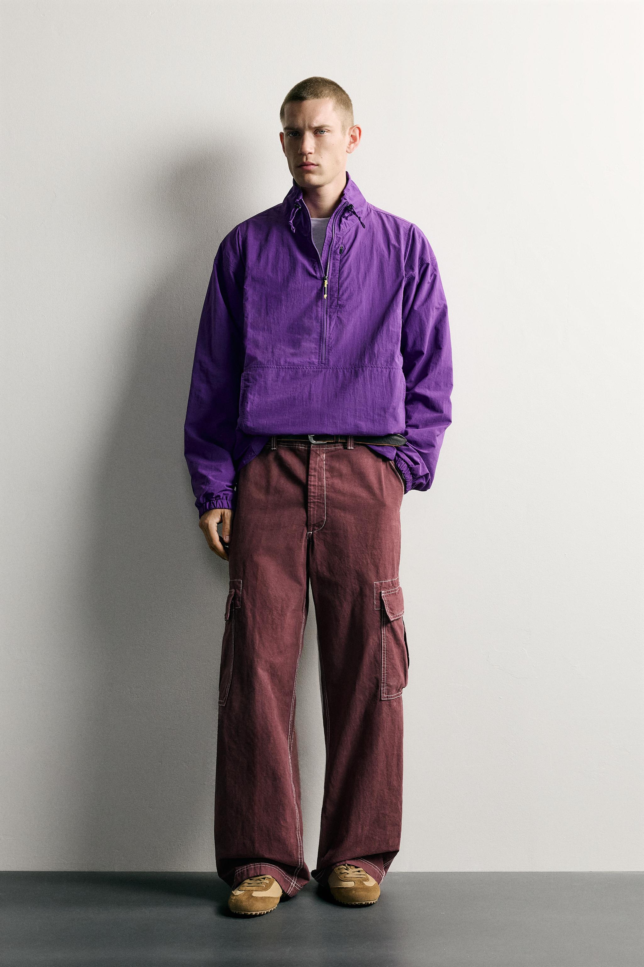 Zara DEKORATİF DİKİŞLİ RELAXED FIT KARGO PANTOLON