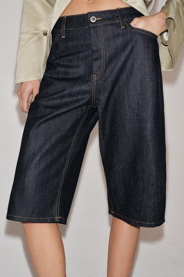 ZW COLLECTION DENIM BERMUDA SHORTS - Blue by Zara - Image 2