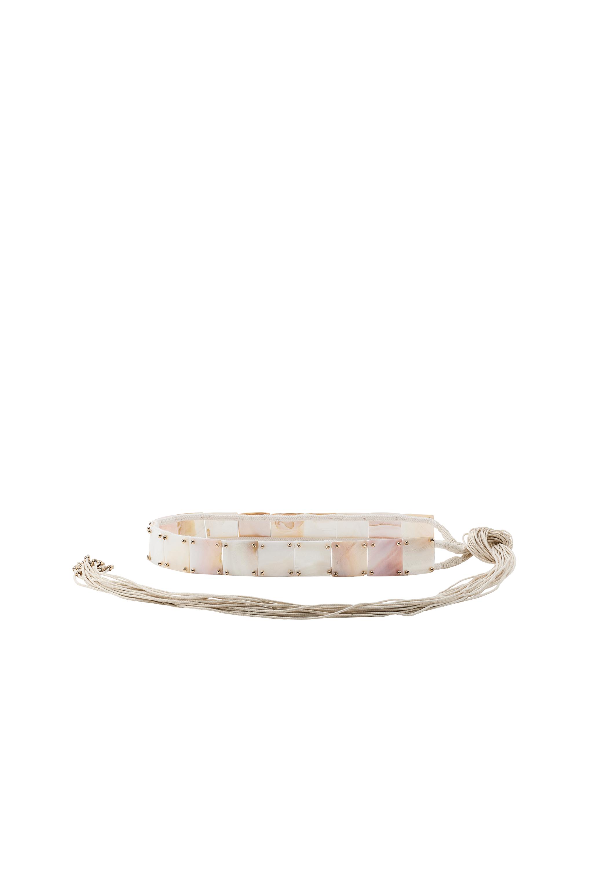 Zara cord and shell piece cord fringed  belt SHELL CORD BELT - Brown | ZARA United States main image 3