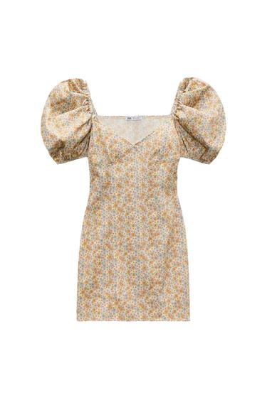 PRINTED SATIN DRESS